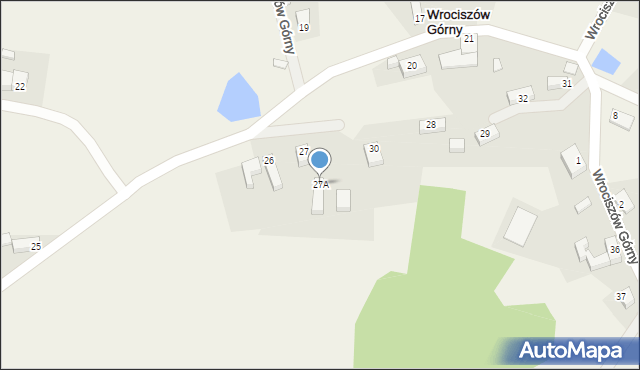Wrociszów Górny, Wrociszów Górny, 27A, mapa Wrociszów Górny