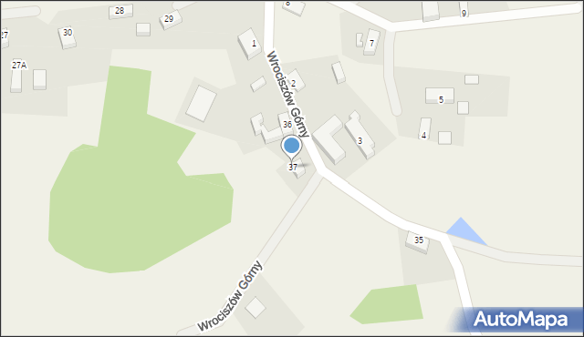 Wrociszów Górny, Wrociszów Górny, 37, mapa Wrociszów Górny