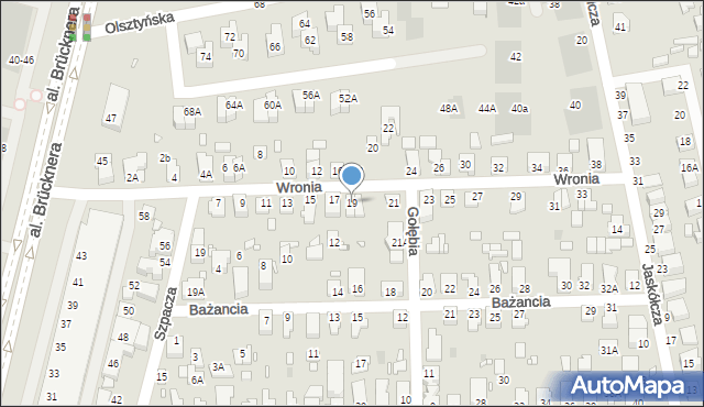Wrocław, Wronia, 19, mapa Wrocławia