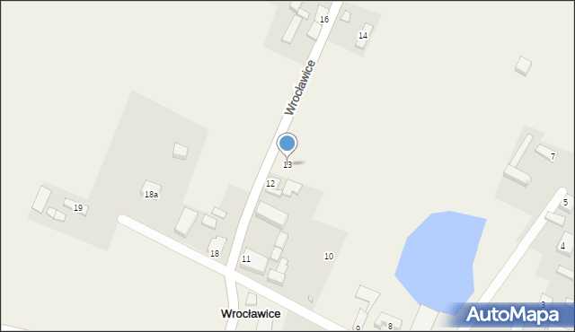 Wrocławice, Wrocławice, 13, mapa Wrocławice