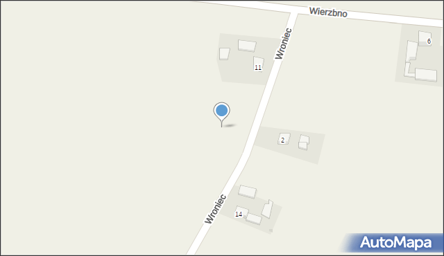 Wroniec, Wroniec, 11a, mapa Wroniec