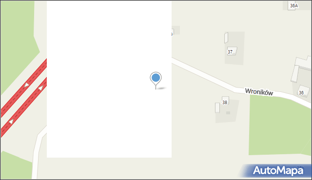Wroników, Wroników, 40, mapa Wroników