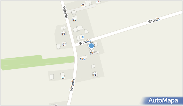 Wronin, Wronin, 59, mapa Wronin