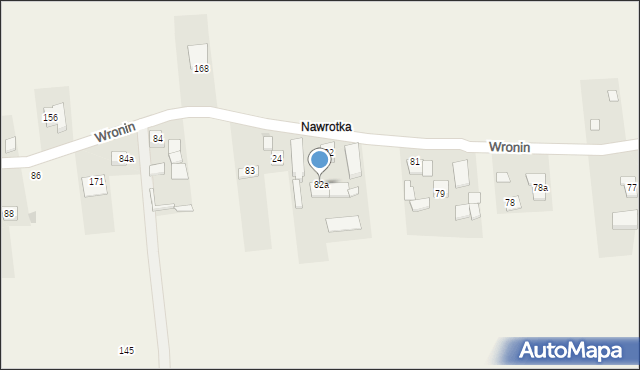Wronin, Wronin, 82a, mapa Wronin