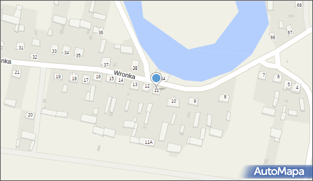 Wronka, Wronka, 11, mapa Wronka