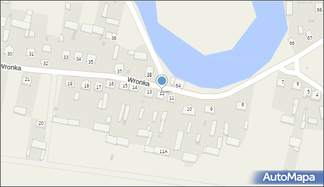 Wronka, Wronka, 12, mapa Wronka
