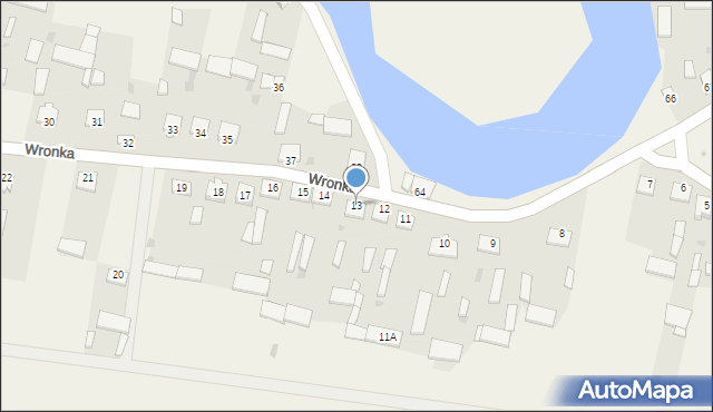 Wronka, Wronka, 13, mapa Wronka