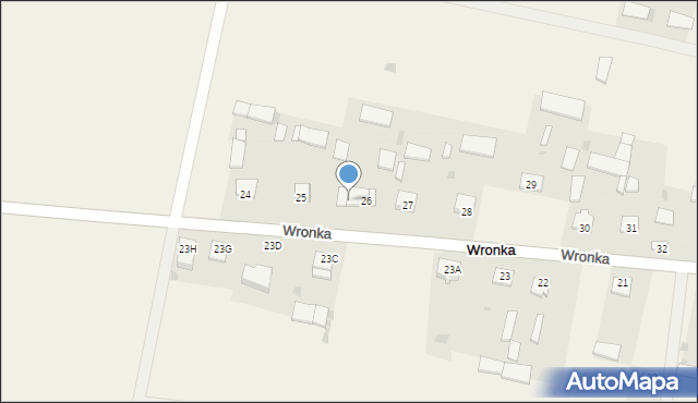 Wronka, Wronka, 26A, mapa Wronka