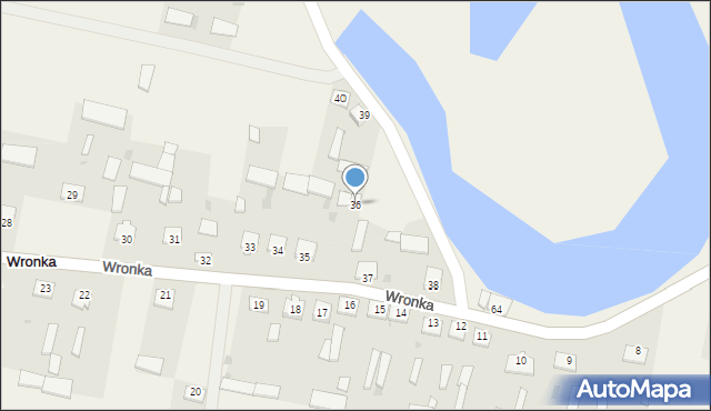 Wronka, Wronka, 36, mapa Wronka