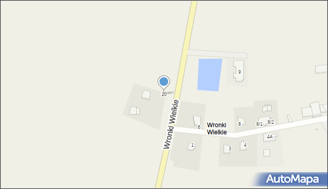 Wronki Wielkie, Wronki Wielkie, 10, mapa Wronki Wielkie