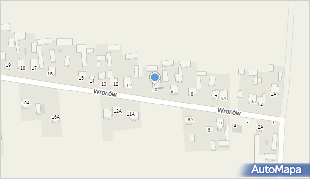 Wronów, Wronów, 10, mapa Wronów