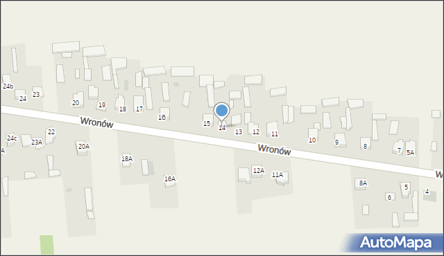 Wronów, Wronów, 14, mapa Wronów