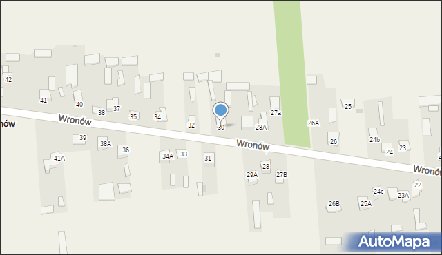 Wronów, Wronów, 30, mapa Wronów