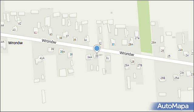 Wronów, Wronów, 33, mapa Wronów