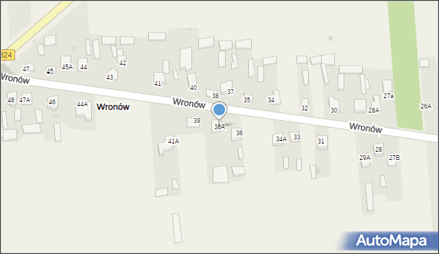 Wronów, Wronów, 38A, mapa Wronów