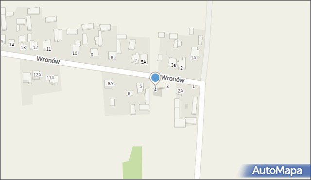 Wronów, Wronów, 4, mapa Wronów