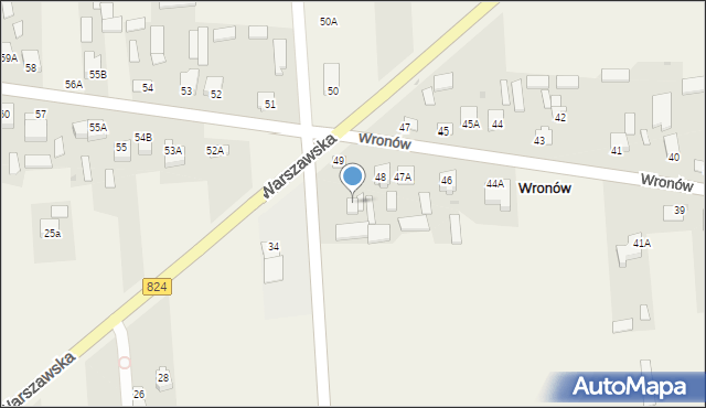 Wronów, Wronów, 49, mapa Wronów