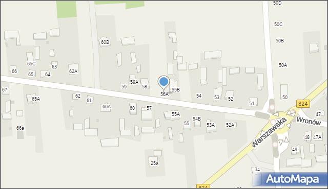 Wronów, Wronów, 56A, mapa Wronów