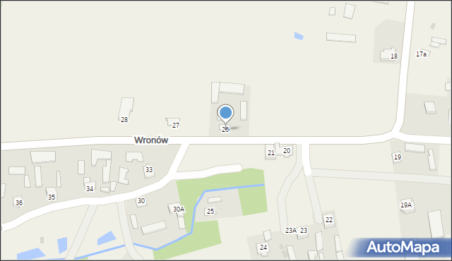 Wronów, Wronów, 26, mapa Wronów
