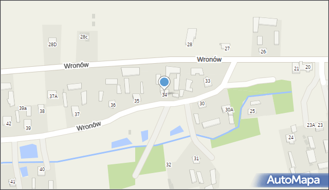 Wronów, Wronów, 34, mapa Wronów