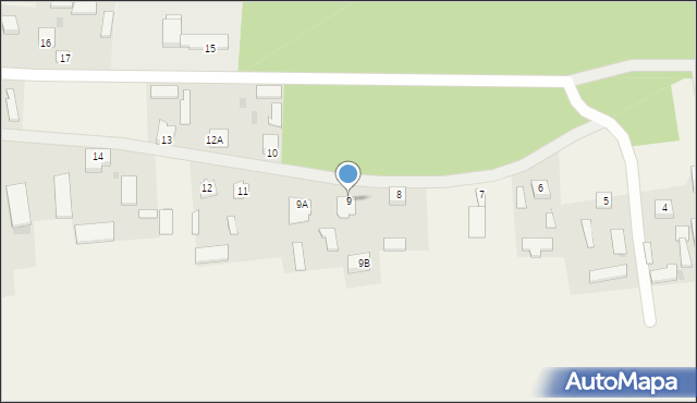 Wronów, Wronów, 9, mapa Wronów