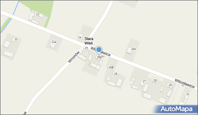 Wronów, Wronów, 25a, mapa Wronów