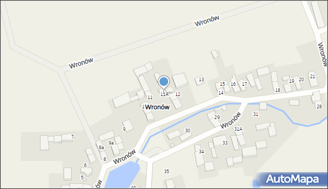 Wronów, Wronów, 11A, mapa Wronów