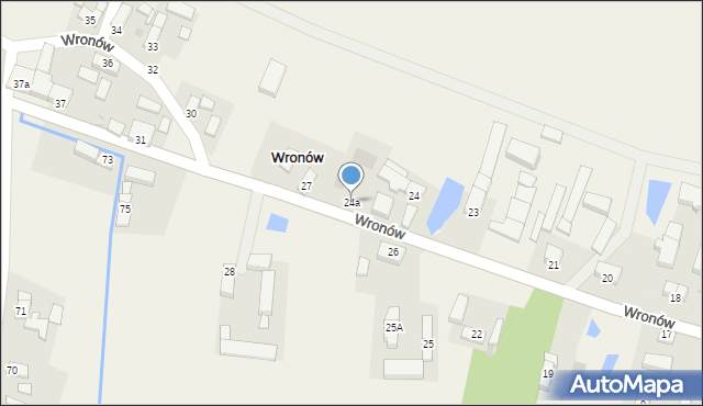 Wronów, Wronów, 24a, mapa Wronów
