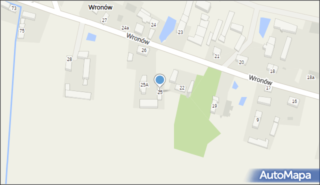 Wronów, Wronów, 25, mapa Wronów