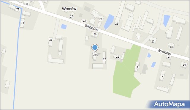 Wronów, Wronów, 25A, mapa Wronów