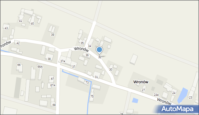 Wronów, Wronów, 32, mapa Wronów