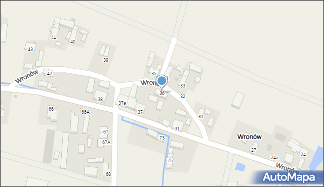 Wronów, Wronów, 36, mapa Wronów