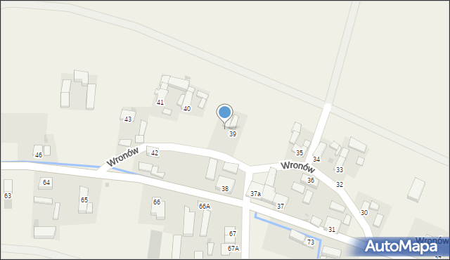 Wronów, Wronów, 39A, mapa Wronów
