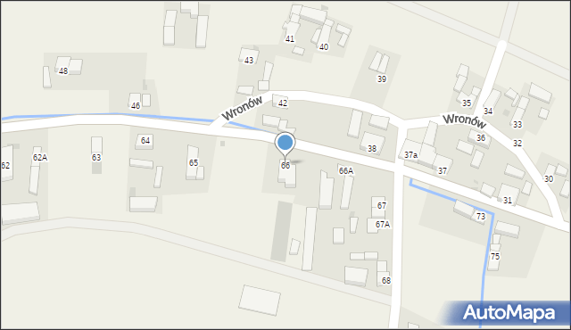 Wronów, Wronów, 66, mapa Wronów