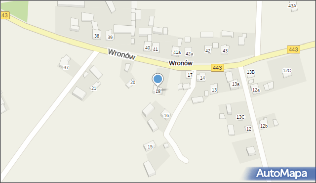 Wronów, Wronów, 18, mapa Wronów