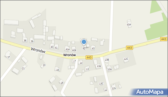 Wronów, Wronów, 42, mapa Wronów