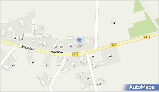 Wronów, Wronów, 43, mapa Wronów
