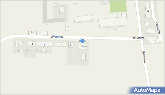 Wronów, Wronów, 12, mapa Wronów