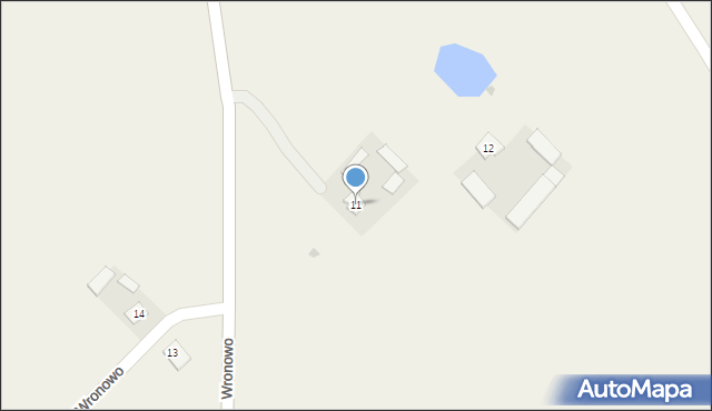 Wronowo, Wronowo, 11, mapa Wronowo