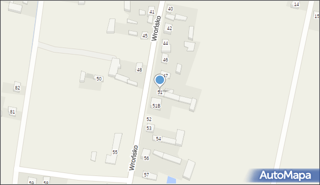 Wrońsko, Wrońsko, 51, mapa Wrońsko