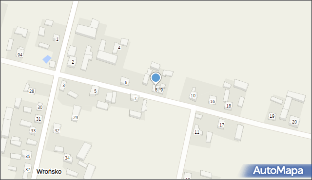 Wrońsko, Wrońsko, 8, mapa Wrońsko