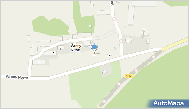 Wrony Nowe, Wrony Nowe, 1b, mapa Wrony Nowe