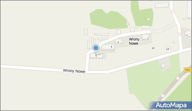 Wrony Nowe, Wrony Nowe, 6, mapa Wrony Nowe