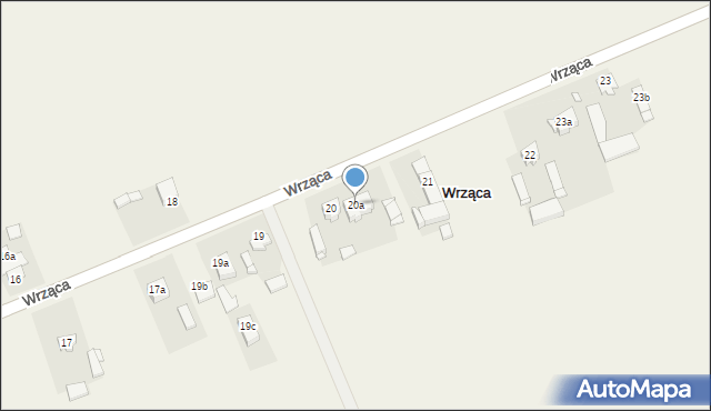 Wrząca, Wrząca, 20a, mapa Wrząca