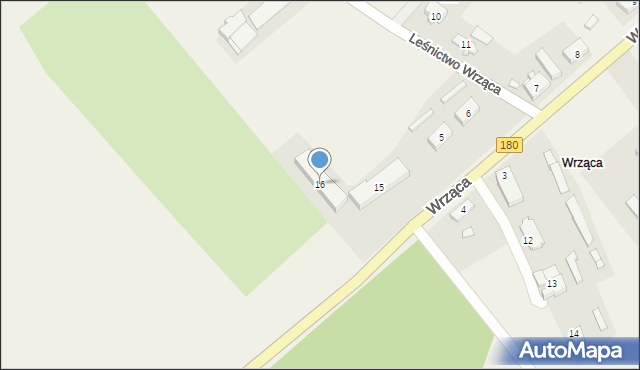 Wrząca, Wrząca, 16, mapa Wrząca