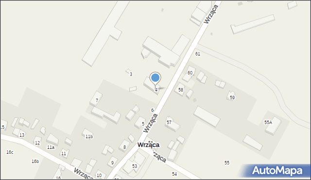 Wrząca, Wrząca, 4, mapa Wrząca