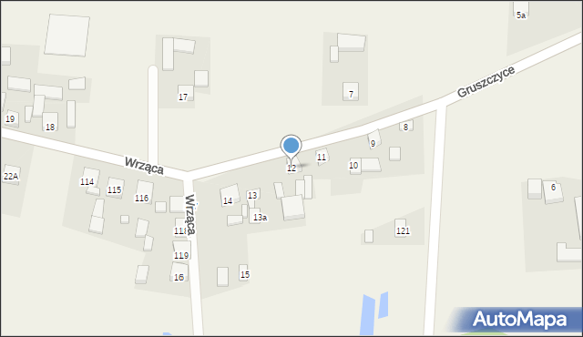 Wrząca, Wrząca, 12, mapa Wrząca