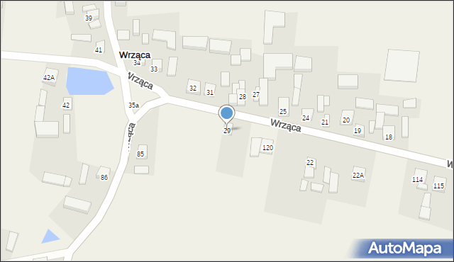 Wrząca, Wrząca, 29, mapa Wrząca