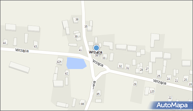 Wrząca, Wrząca, 34, mapa Wrząca