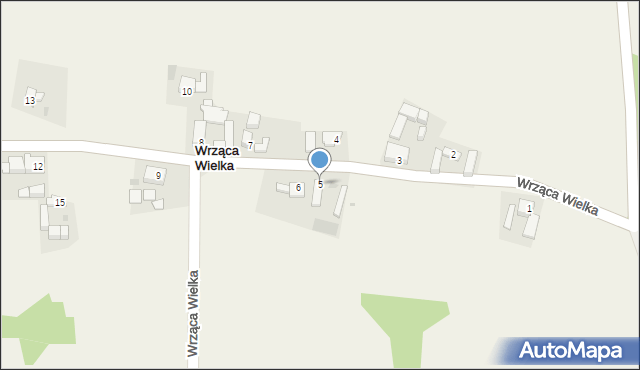 Wrząca Wielka, Wrząca Wielka, 5, mapa Wrząca Wielka